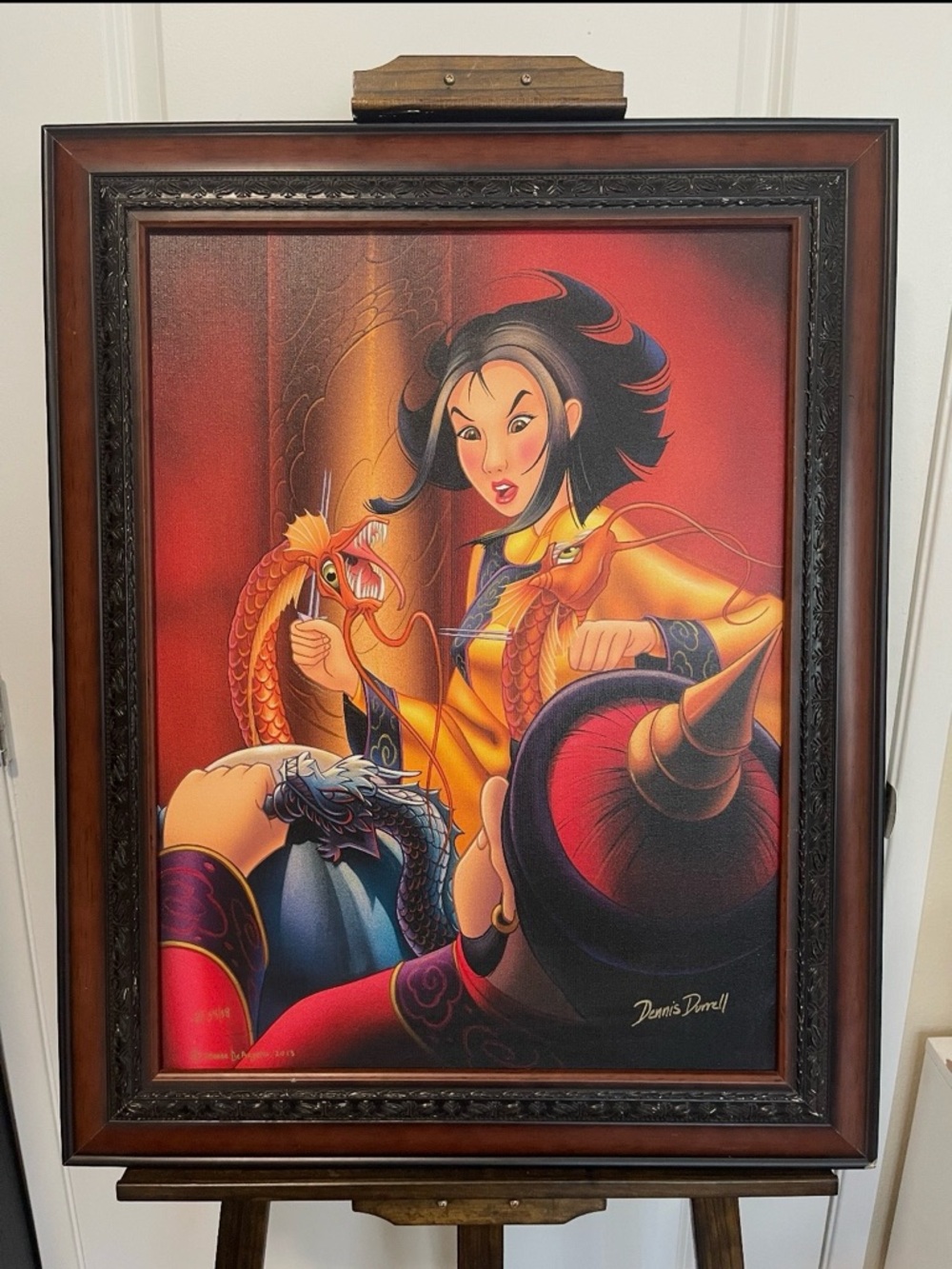Mulan Inspired Framed Art Print - AP 34/38  2013 Signed Dennis Durrell